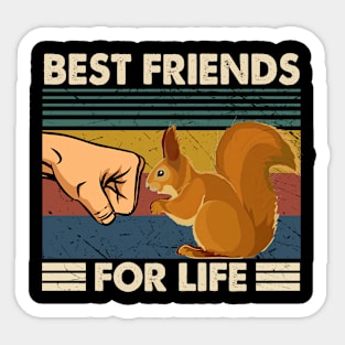 Scurry and Snuggle Chipmunk Best Friends For Life Tee Extravaganza Sticker